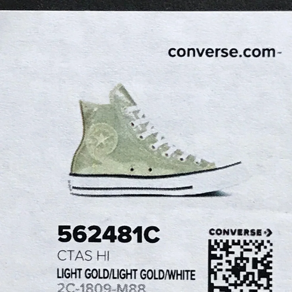 Converse Chuck Taylor All Star High Top Gold Glitter 565366C Size Women 7.5